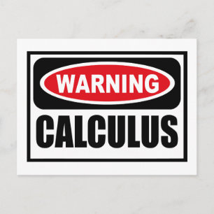 Varning CALCULUS-vykort Vykort