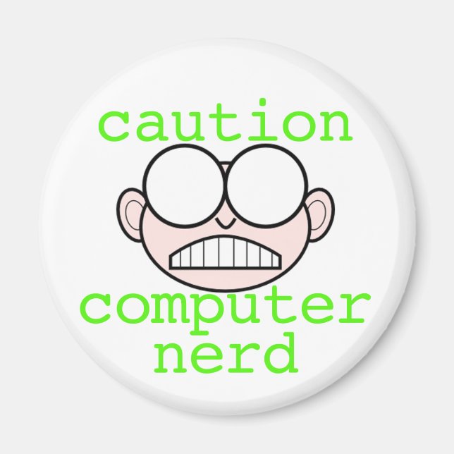 Varning: Computer Nerd Magnet (Framsidan)