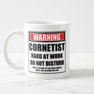 Varning Cornetist Hard in Work stör inte Jumbo Mugg