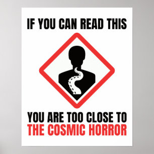 Varning Cosmic Horror Cthulhu Lovecraft Poster