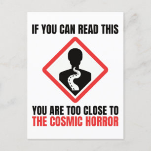 Varning Cosmic Horror Cthulhu Lovecraft Vykort