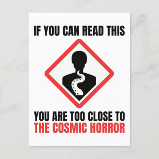 Varning Cosmic Horror Cthulhu Lovecraft Vykort