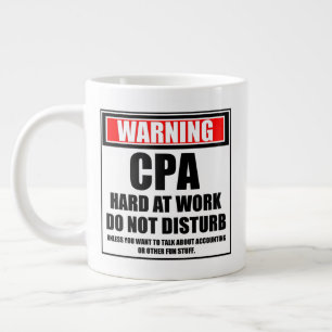 Varning CPA för hårt arbete stör inte Jumbo Mugg