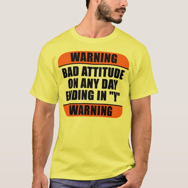 Varning - dåligainställning t-shirt (Framsida)