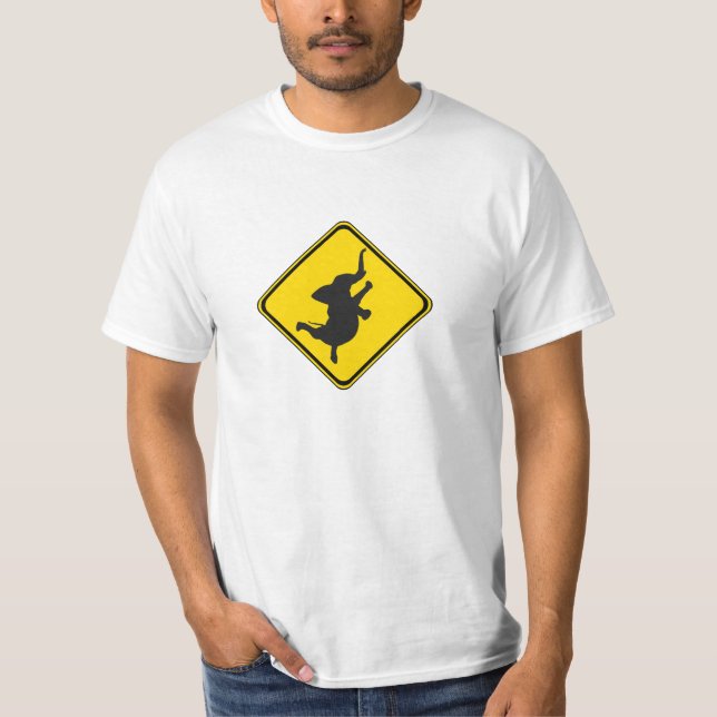 Varning: Dancing Elephant Xing! Tee Shirt (Framsida)
