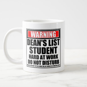 Varning Dean's List Student hard at Work Jumbo Mugg