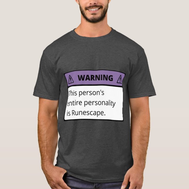 Varning den här personens hela personlighet är Run T Shirt (Framsida)