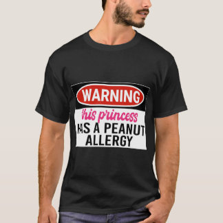 Varning denna prinsessa har en jordnötsallergi Jor T Shirt