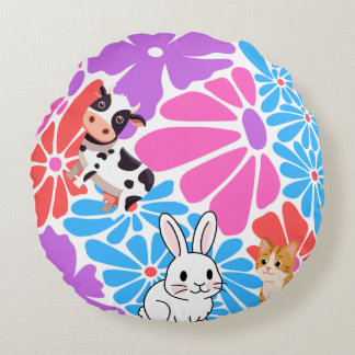 Varning design rund kudde