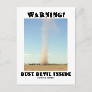 Varning! Dust Djävulen Inside (meteorologi) Vykort