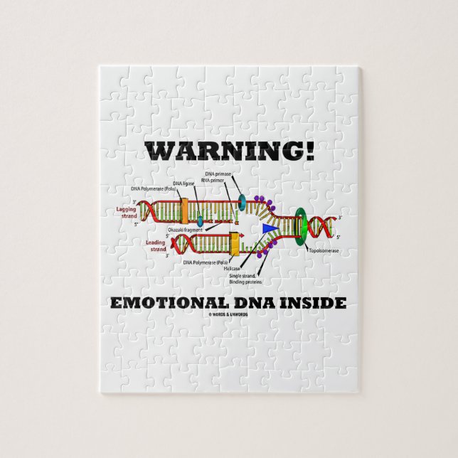 Varning! Emotionell DNA-insida (DNA-replicationen) Pussel (Vertikal)