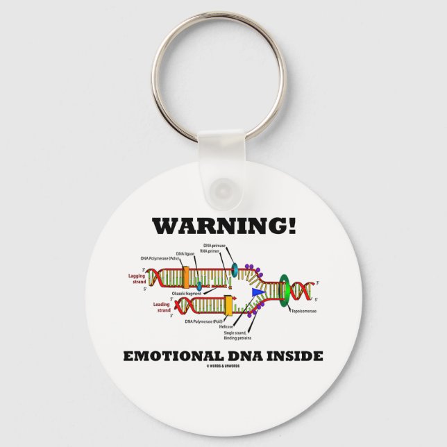 Varning! Emotionell DNA-insida (DNA-replikering) Nyckelring (Framsida)