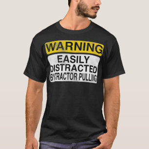 Varning enkelt uppdelad efter traktorns pullningsa t shirt
