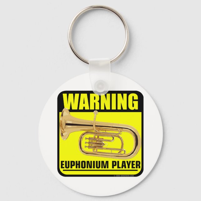 Varning! Euphonium Player Nyckelring (Framsida)