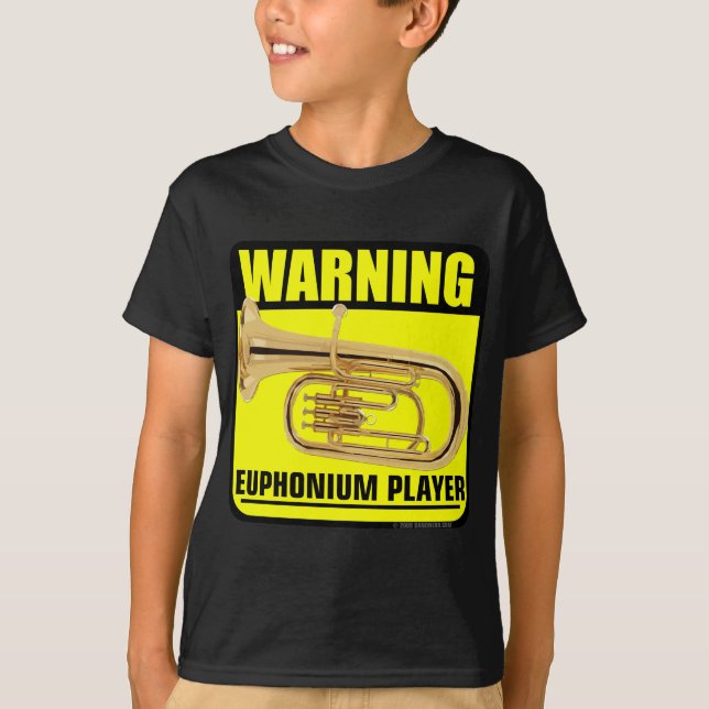 Varning! Euphoniumspelare T Shirt (Framsida)