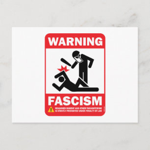 Varning! Facism-vykort Vykort