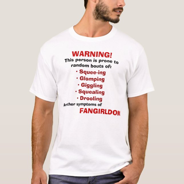 Varning: FANGIRL T-shirt (Framsida)