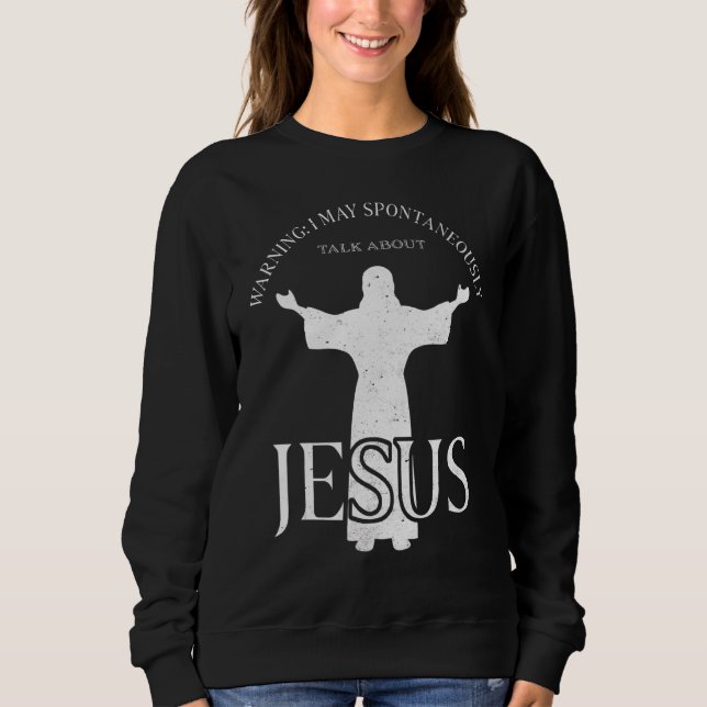 Varning! Får jag spontant prata om Jesus Reli T Shirt (Framsida)