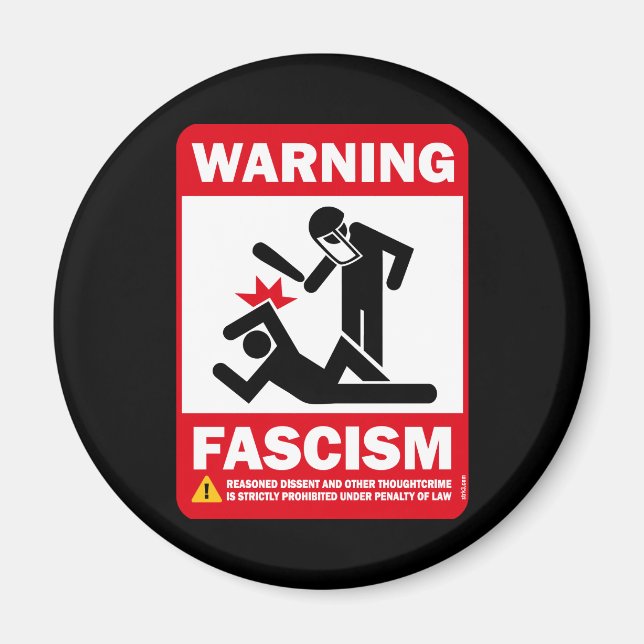 Varning: Fascism Magnet (Framsidan)