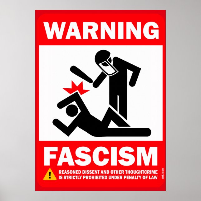 Varning: Fascism Poster (Framsidan)
