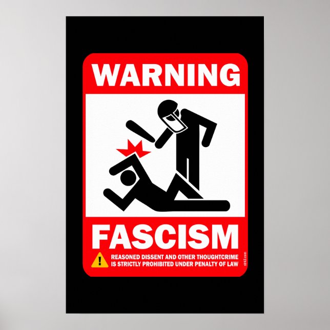 Varning: Fascism Poster (Framsidan)