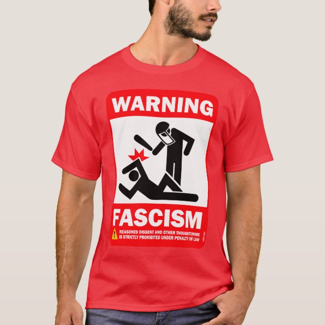 Varning: Fascism Tee (Framsida)
