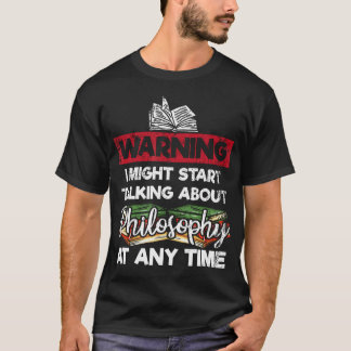 Varning Filosofi Filosof Professor T Shirt