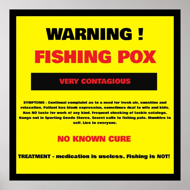Varning - Fiskfeber Poster (Framsidan)