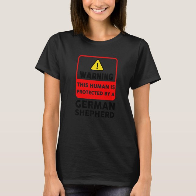 Varning för att denna människa skyddas av ett tysk t shirt (Framsida)
