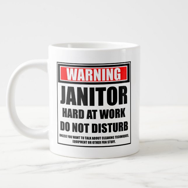 Varning för att du arbetar hårt stör inte jumbo mugg (Vänster)