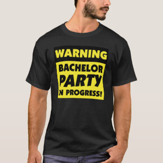 Varning för Bachelor-part pågår Tee Shirt