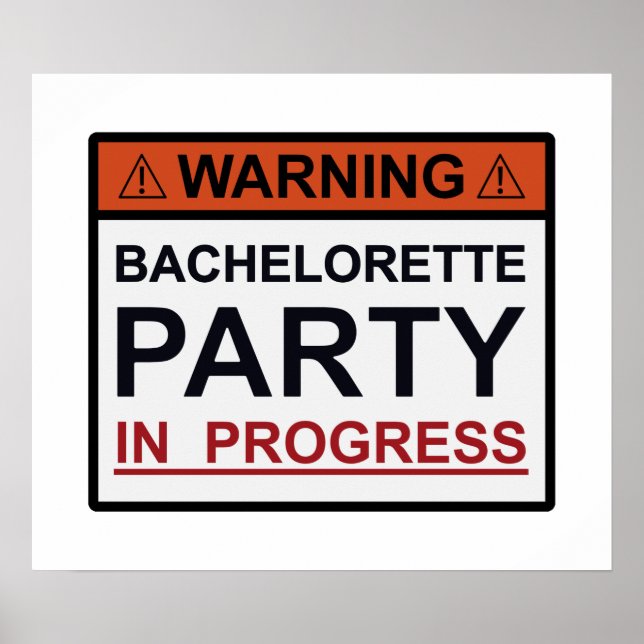 Varning för Bachelorette-partiet pågår Poster (Framsidan)