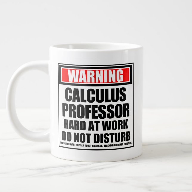 Varning för Calculus-professorn på jobbet Jumbo Mugg (Vänster)
