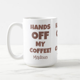 Varning för eget namn på kaffe kaffemugg