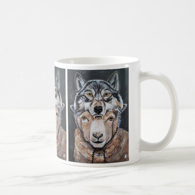 Varning för falska alphor Målning av Alfred Fox Kaffemugg (Höger)