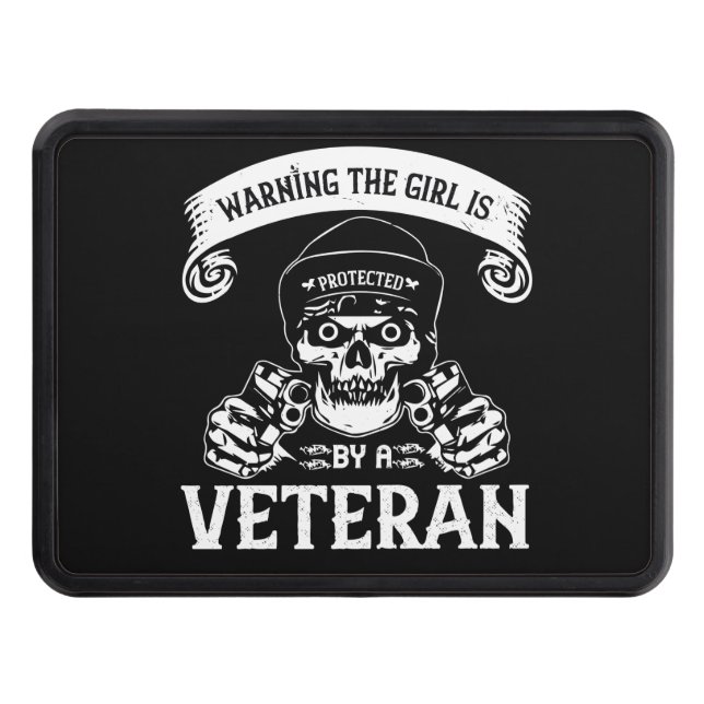 Varning för flickan skyddas av en veteran! dragkroksskydd (Framsidan)