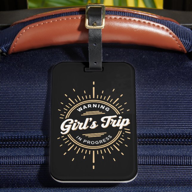 Varning för flickor Resa under pågående sommarseme Bagagebricka (Framsida Insitu 2)