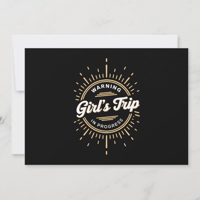 Varning för flickor Resa under pågående sommarseme Inbjudningar (Framsida)