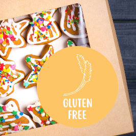 Varning för Gluten Free Bakery Allergy Runt Klistermärke