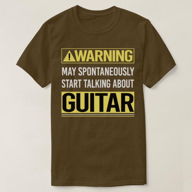 Varning för Guitar Guitarist T Shirt (Design framsida)