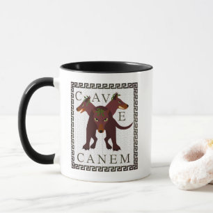 Varning för hund "Cave Canem" Grekisk-romersk bild Mugg