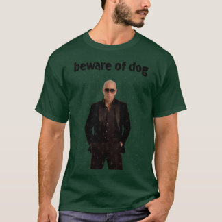 Varning för hund tjej t shirt