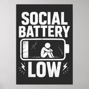 Varning för låg social batterinivå poster