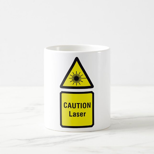 Varning för laser Varnings skylt Kaffemugg (Skapare uppladdad)