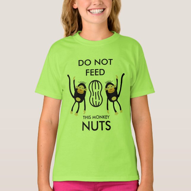Varning för nötallergi hos barn t shirt (Framsida)