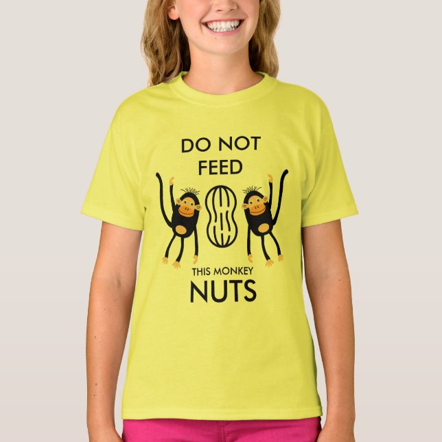Varning för nötallergi hos barn t shirt (Framsida)