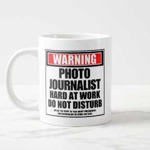 Varning för Photoshop - hårt arbete Jumbo Mugg