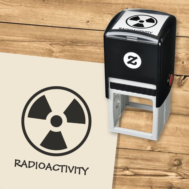 Varning för radioaktivitet självfärgande stämpel (Skapare uppladdad)