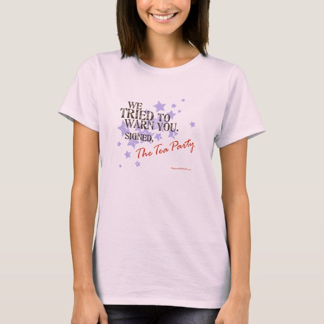 Varning för Tea Party Tee (Framsida)