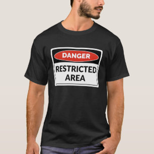 Varning för Teckenavskiljare för begränsat område T Shirt